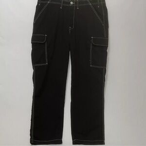 True Religion Cargo Pants Jet Black Big Stitch‎